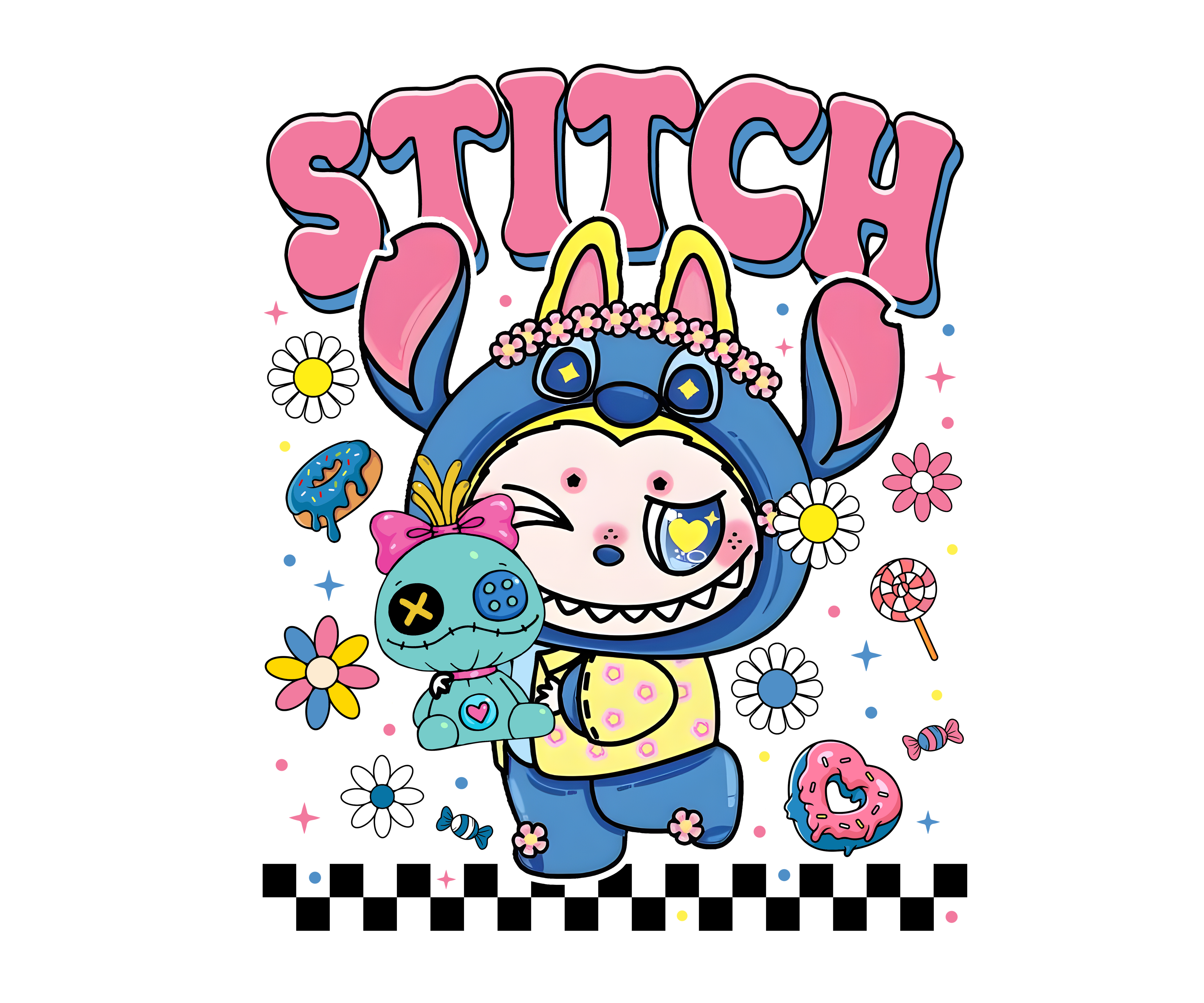 Kids Stitch Labubu Tee